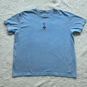 Life Is Good Tee Shirt XL Blue Tee Shirt Rose "Grow"